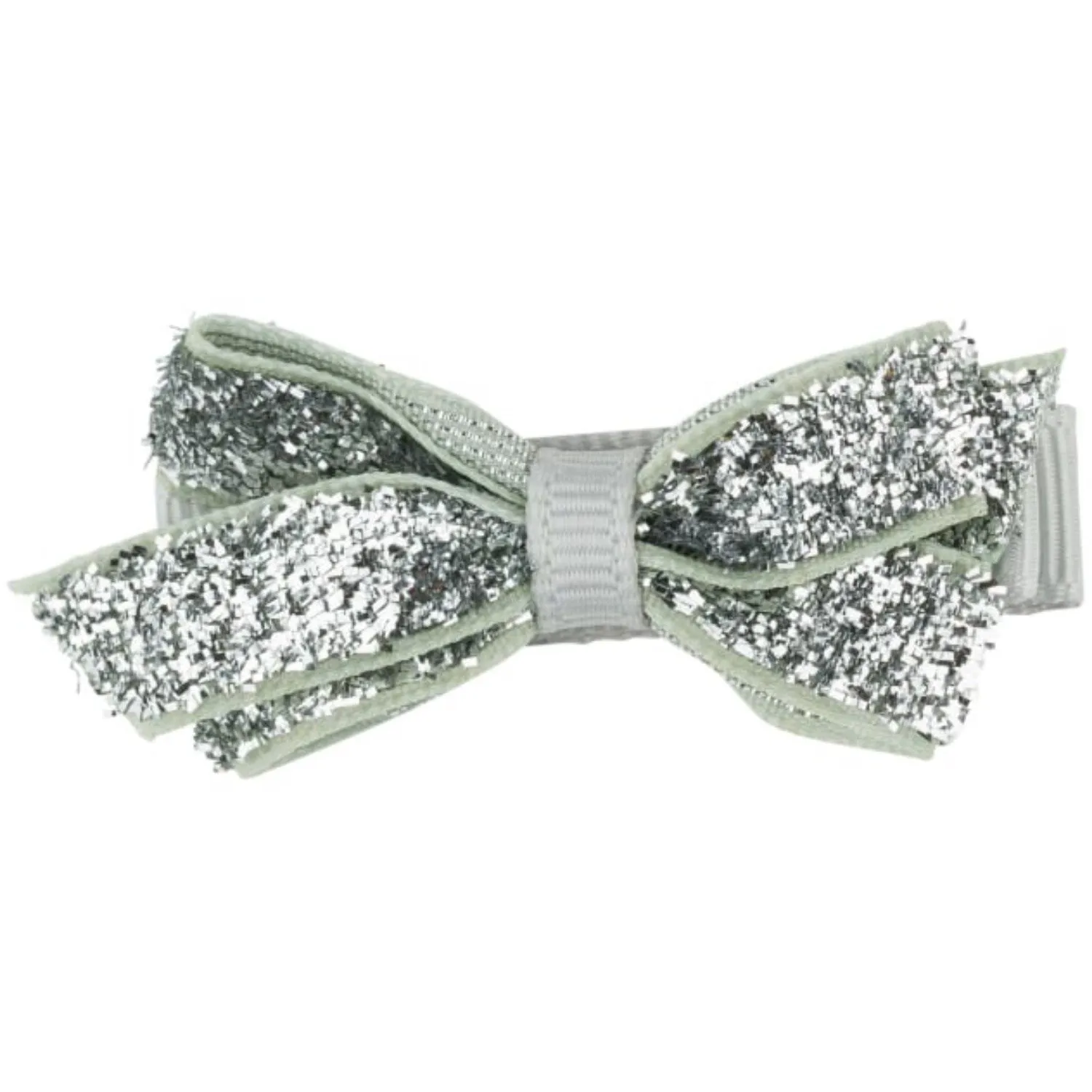 Bow's by St?r Classic Bow - Silver Glitter - 4.5 cm