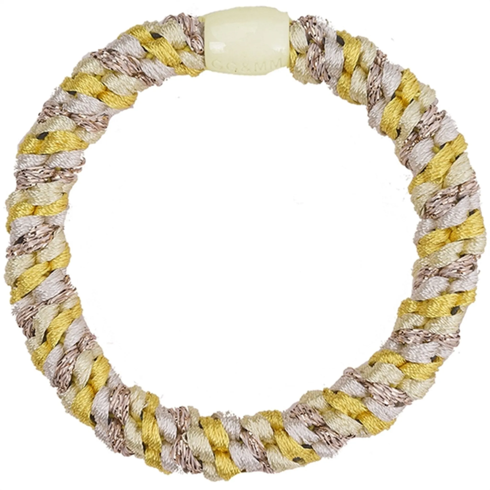 Bow's by Str Hairties Multi Yellow Off Whire Glitter