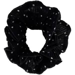 Bow's by St?r Kaisa Scrunchie - Black/White Dots