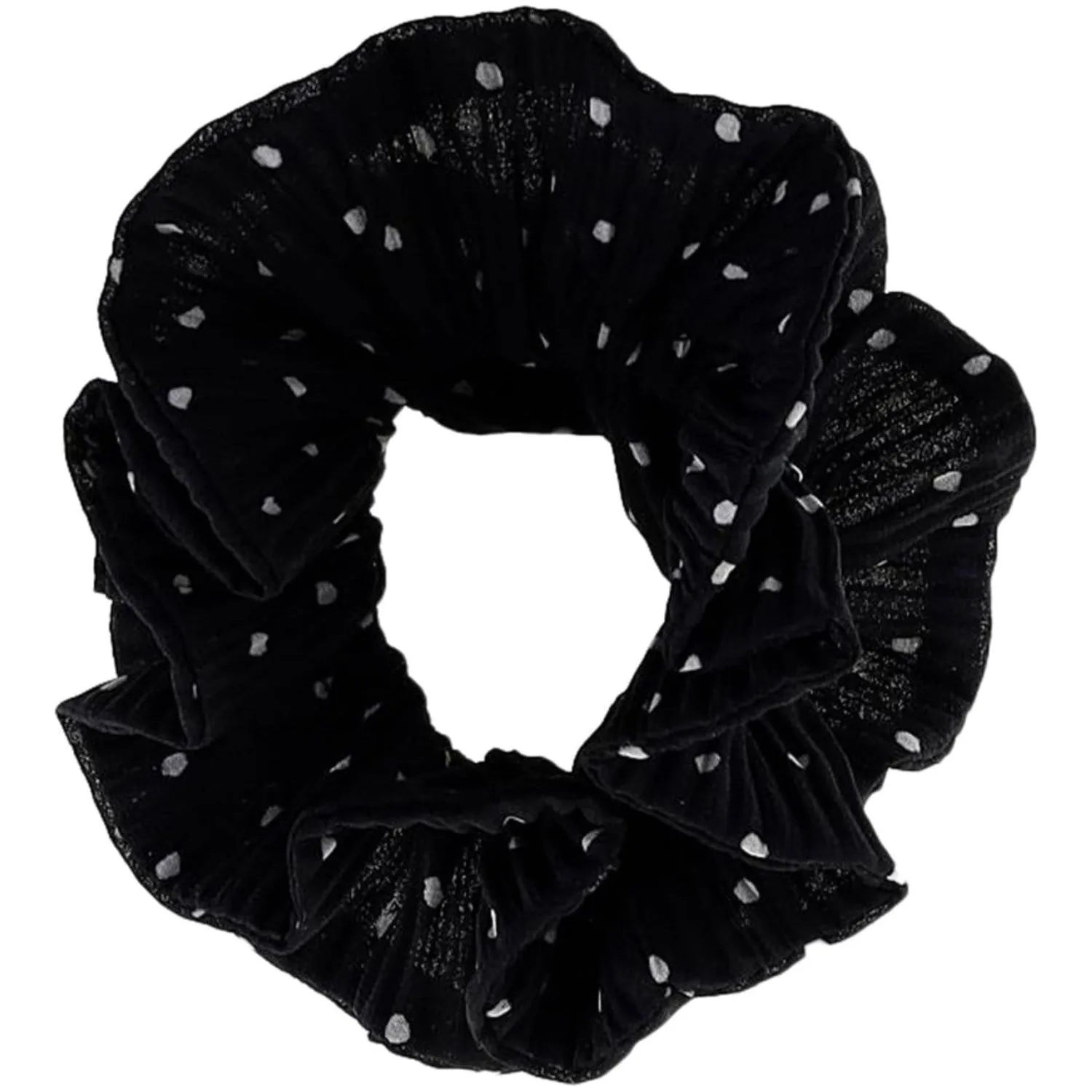 Bow's by St?r Kaisa Scrunchie - Black/White Dots
