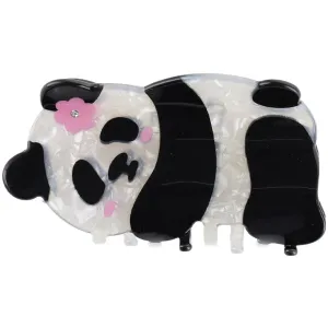 Bow's by St?r Panda Hair Clip - Black/Transparent