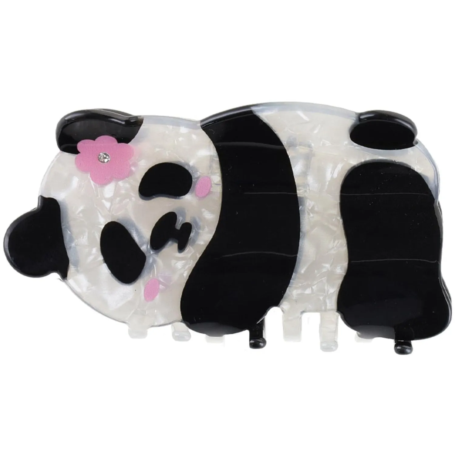 Bow's by St?r Panda Hair Clip - Black/Transparent