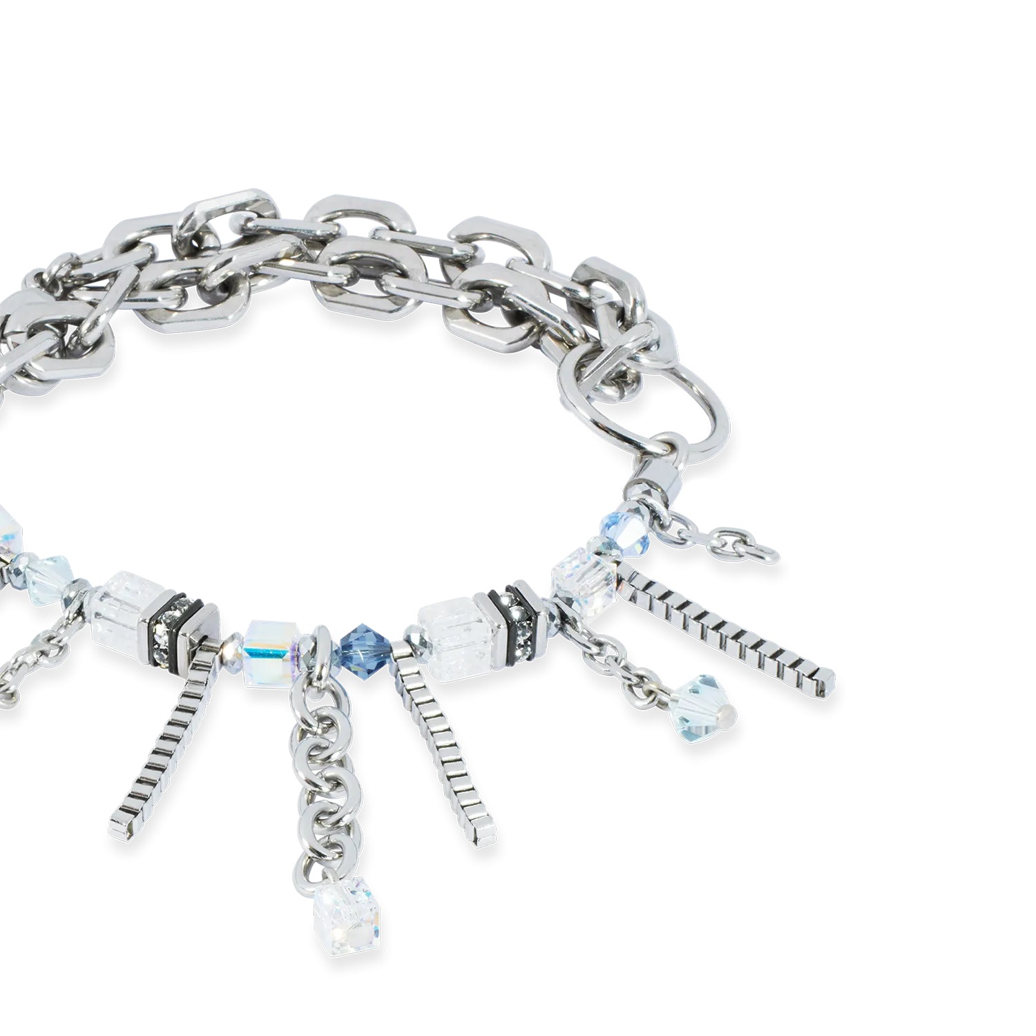 Bracelet Sunray Cube Boh??me silver-white