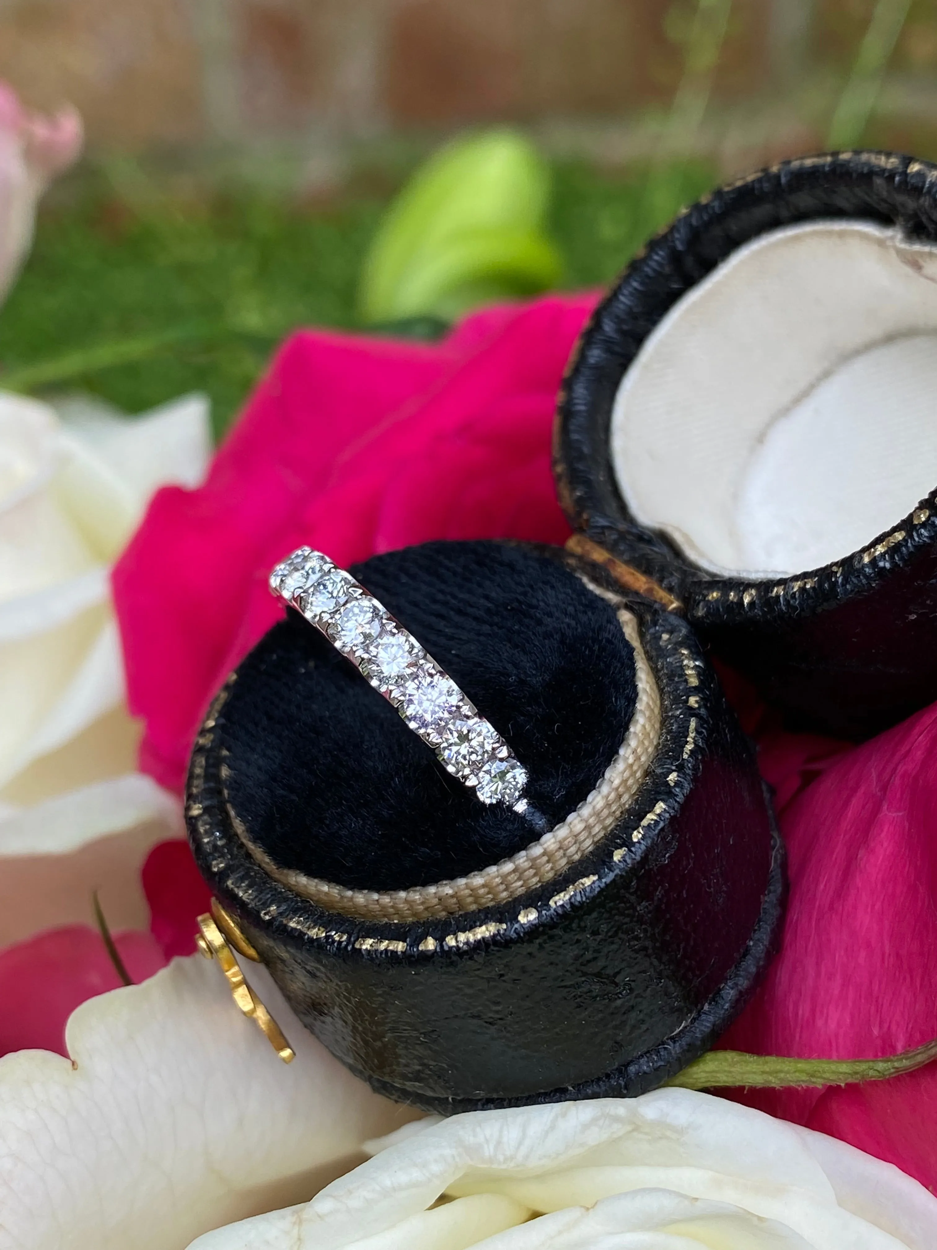 Brilliant Cut Diamond Half Eternity Ring 18ct White Gold 0.70ct
