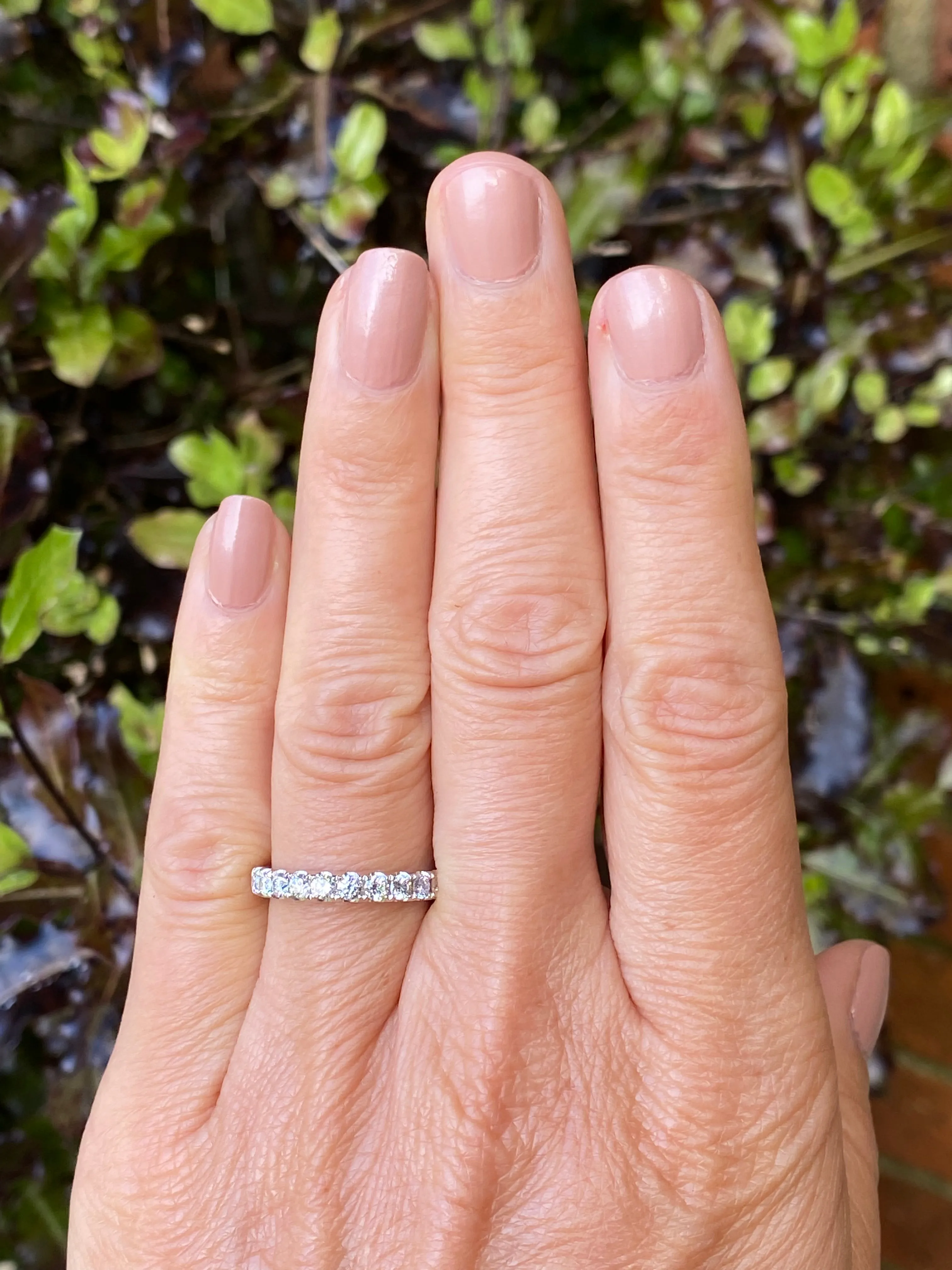 Brilliant Cut Diamond Half Eternity Ring 18ct White Gold 0.70ct