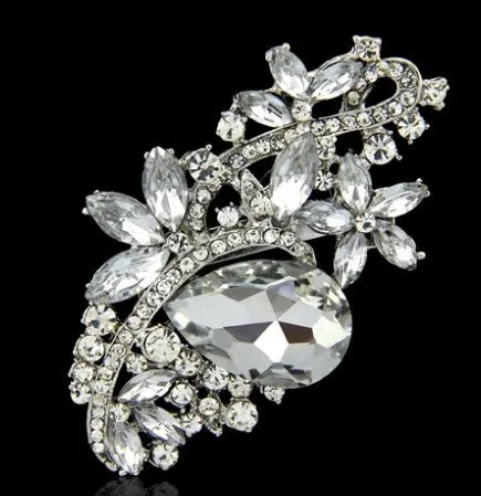 Brooch Clear Rhinestone Crystal BR-050