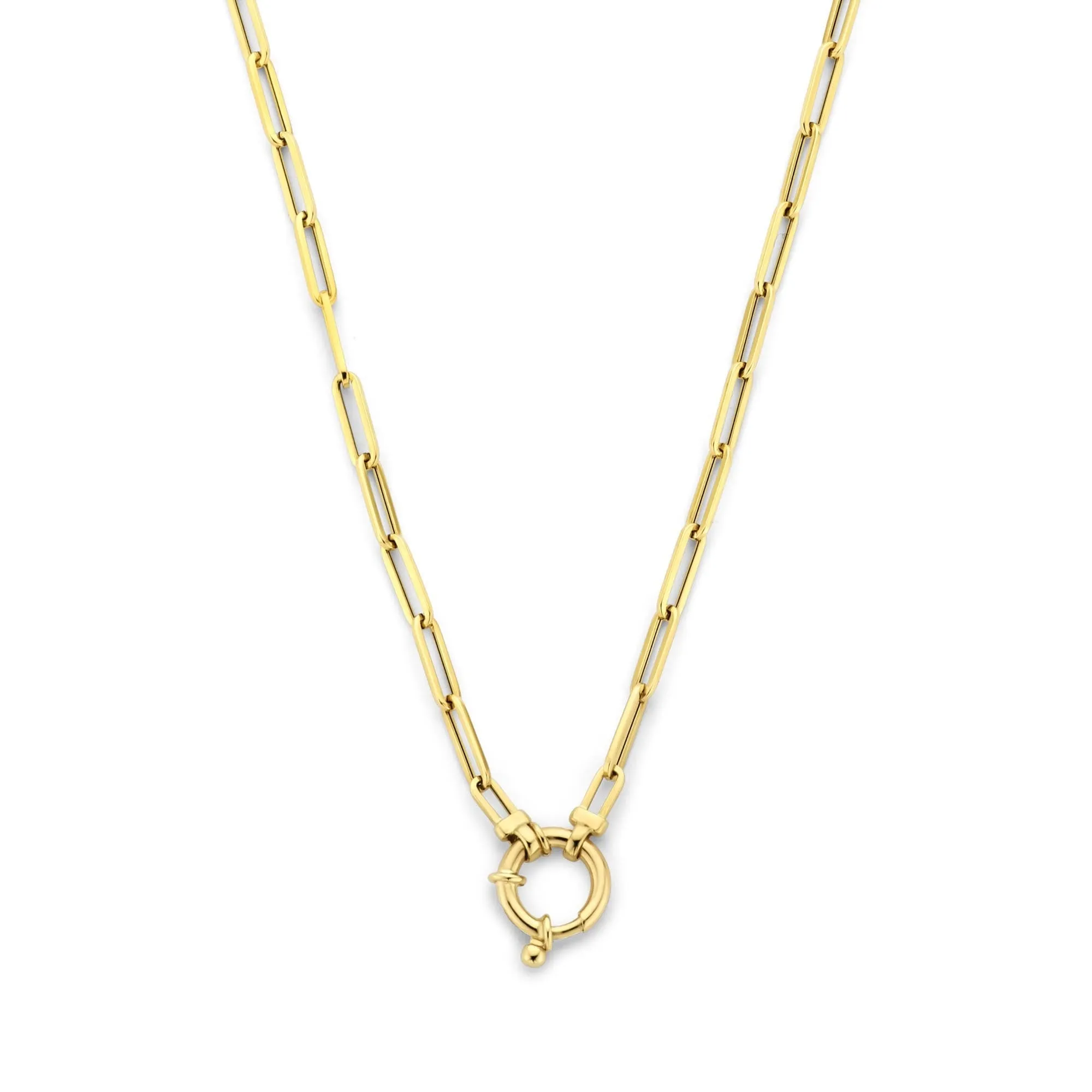 Cadeau d'Isabel 14 karat gold link necklace and link bracelet gift set