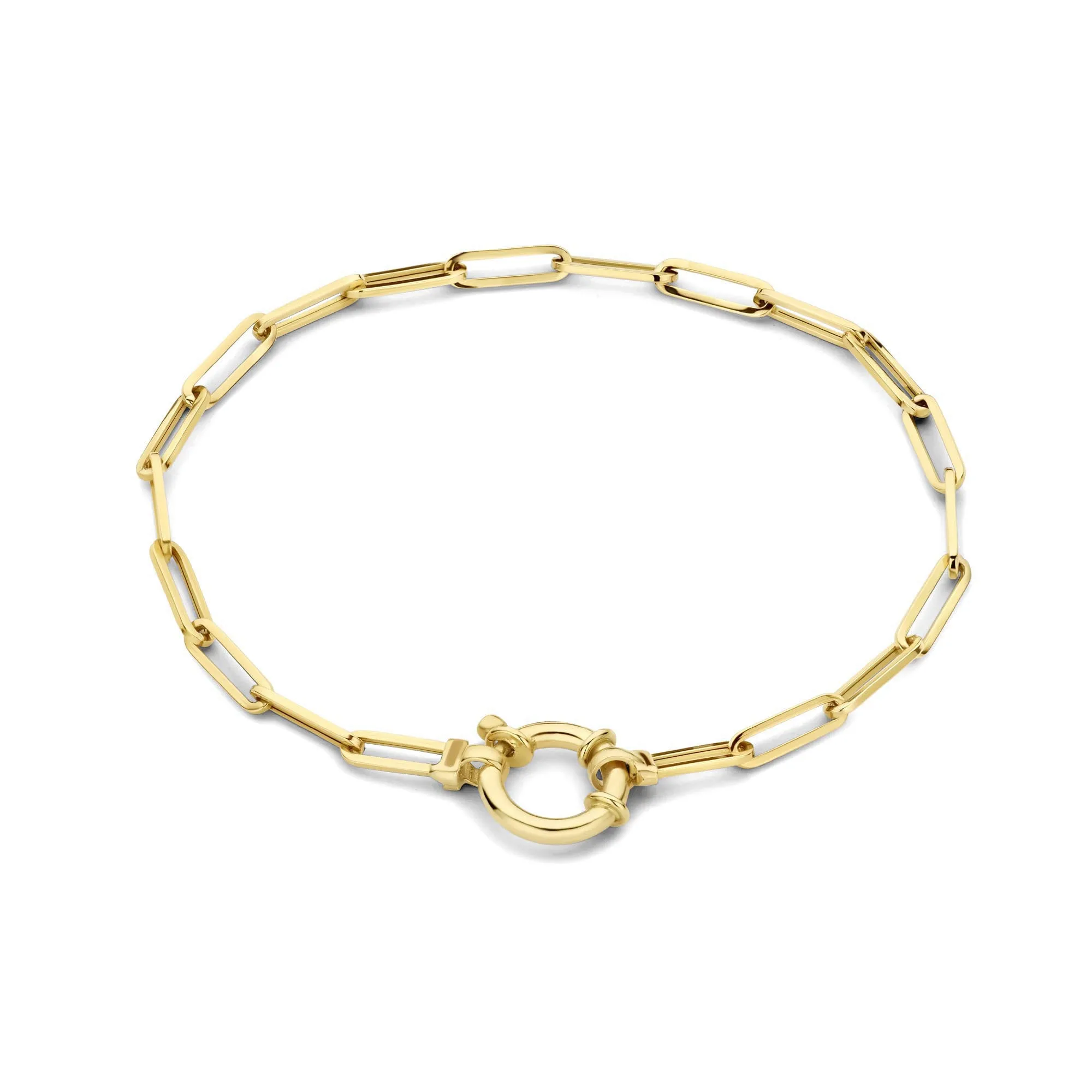Cadeau d'Isabel 14 karat gold link necklace and link bracelet gift set