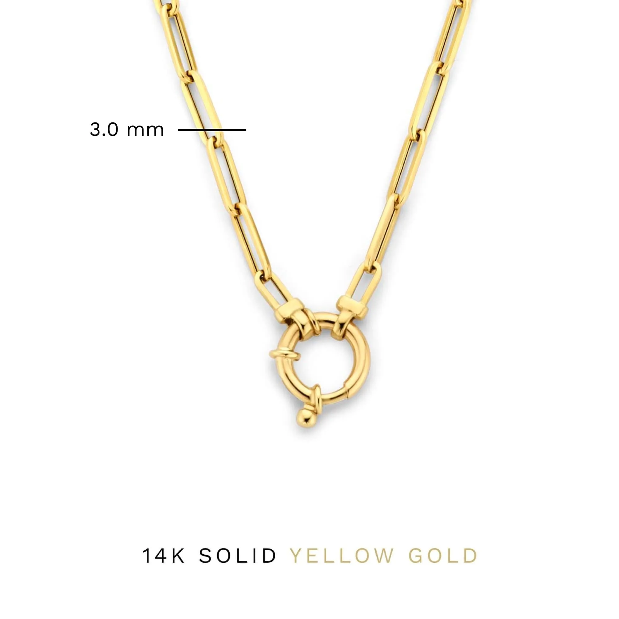 Cadeau d'Isabel 14 karat gold link necklace and link bracelet gift set