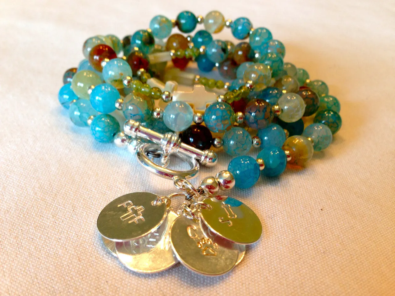 Carole Blue Agate Necklace/Bracelet