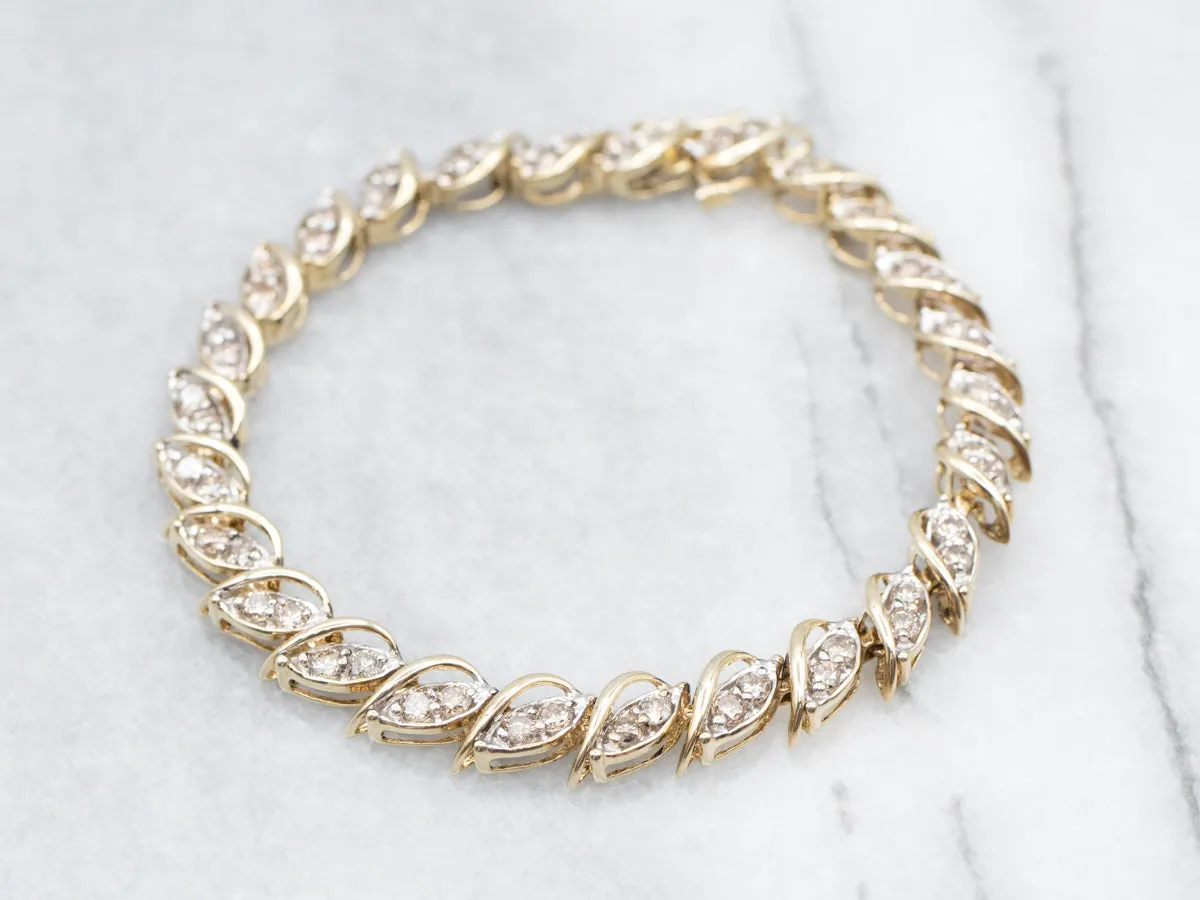 Champagne Diamond Tennis Bracelet