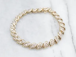 Champagne Diamond Tennis Bracelet