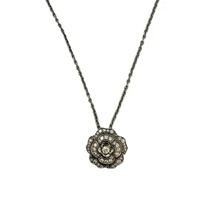 Chanel Bouton de Camelia 18K White Gold and Diamond Pendant Necklace