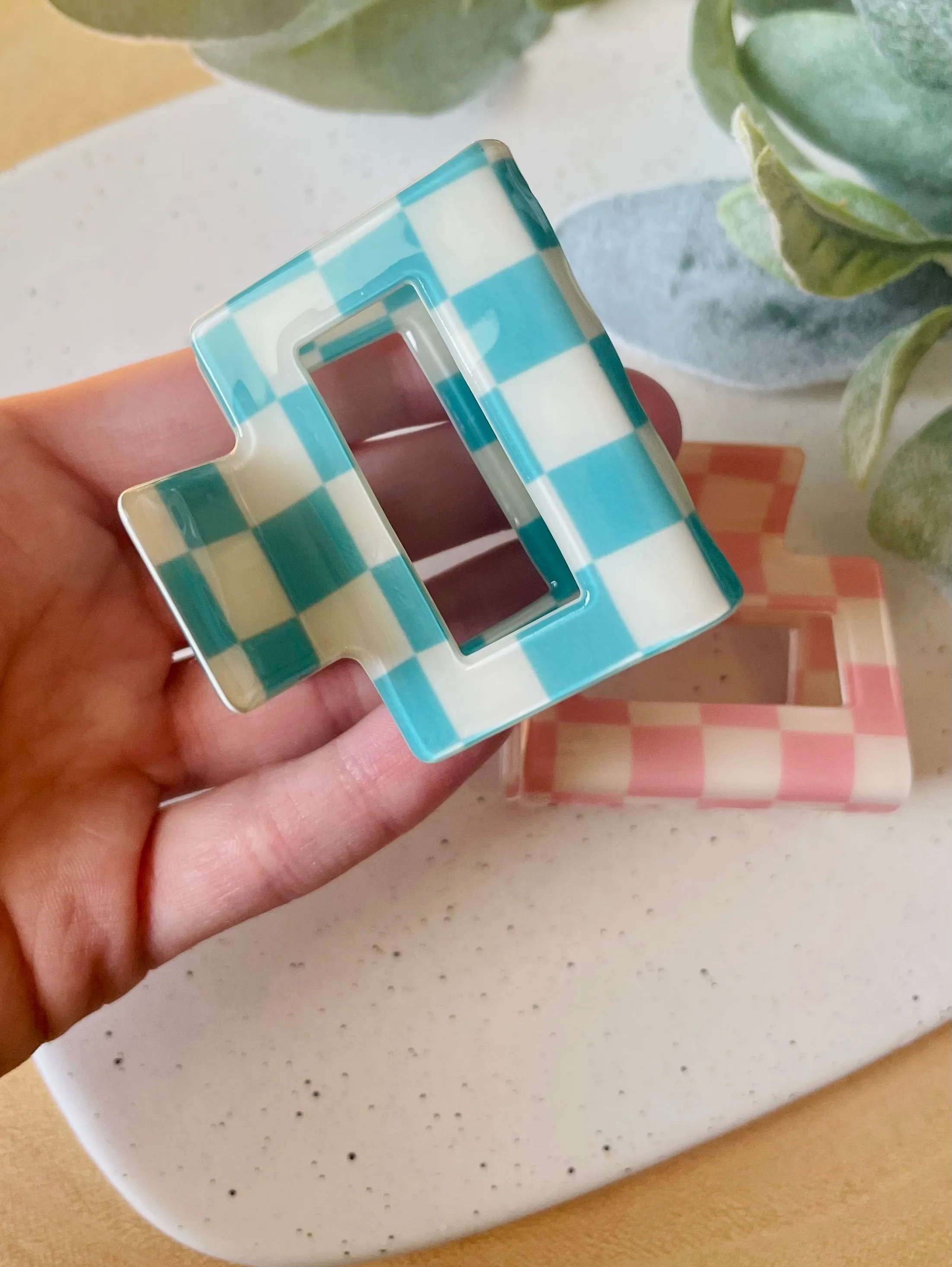 Checkered 2?? Claw Clips