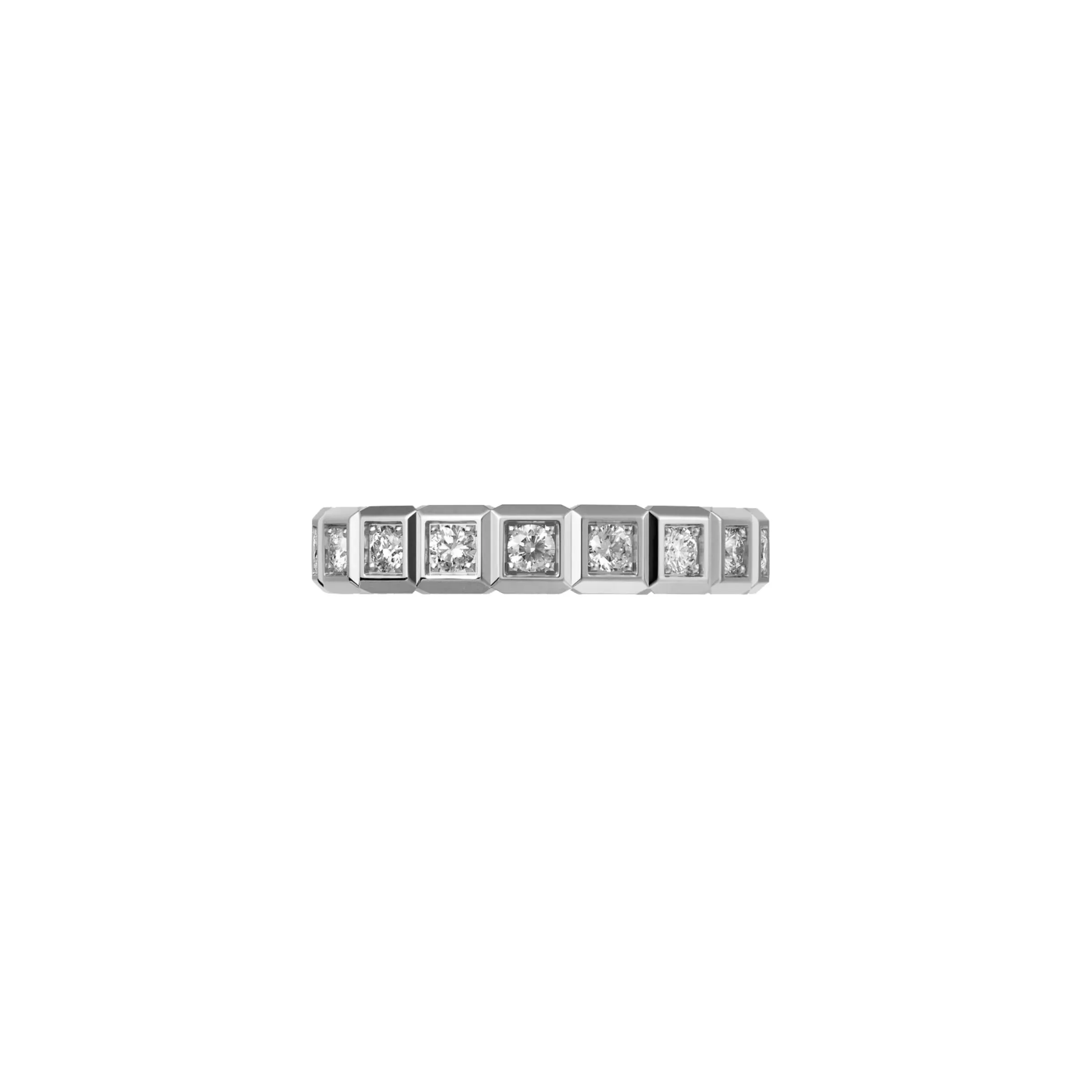 Chopard Ice Cube 18ct White Gold Diamond Half Set Medium Ring