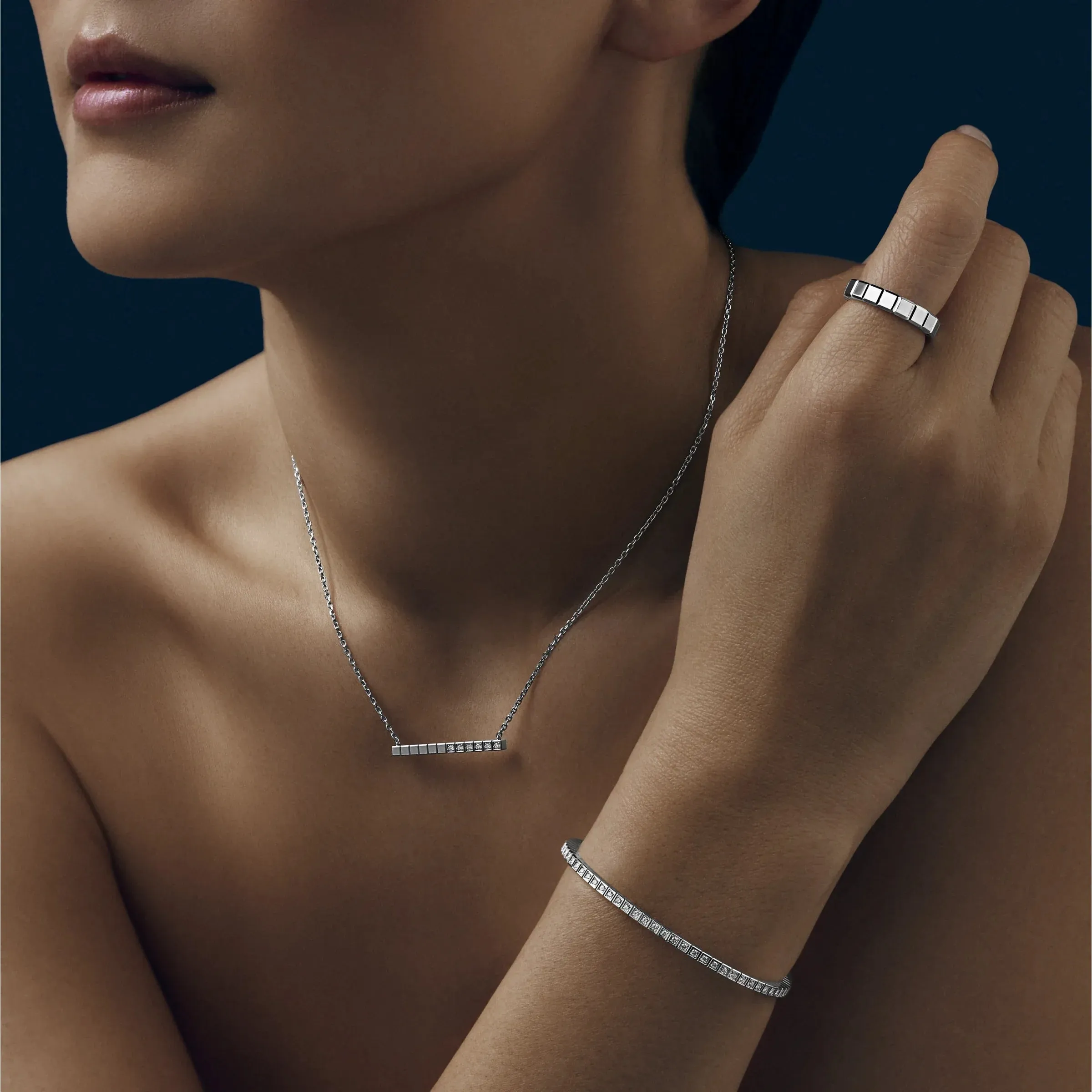 Chopard Ice Cube 18ct White Gold Medium Ring