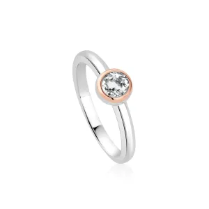 Clogau Celebration Sterling Silver White Topaz Ring
