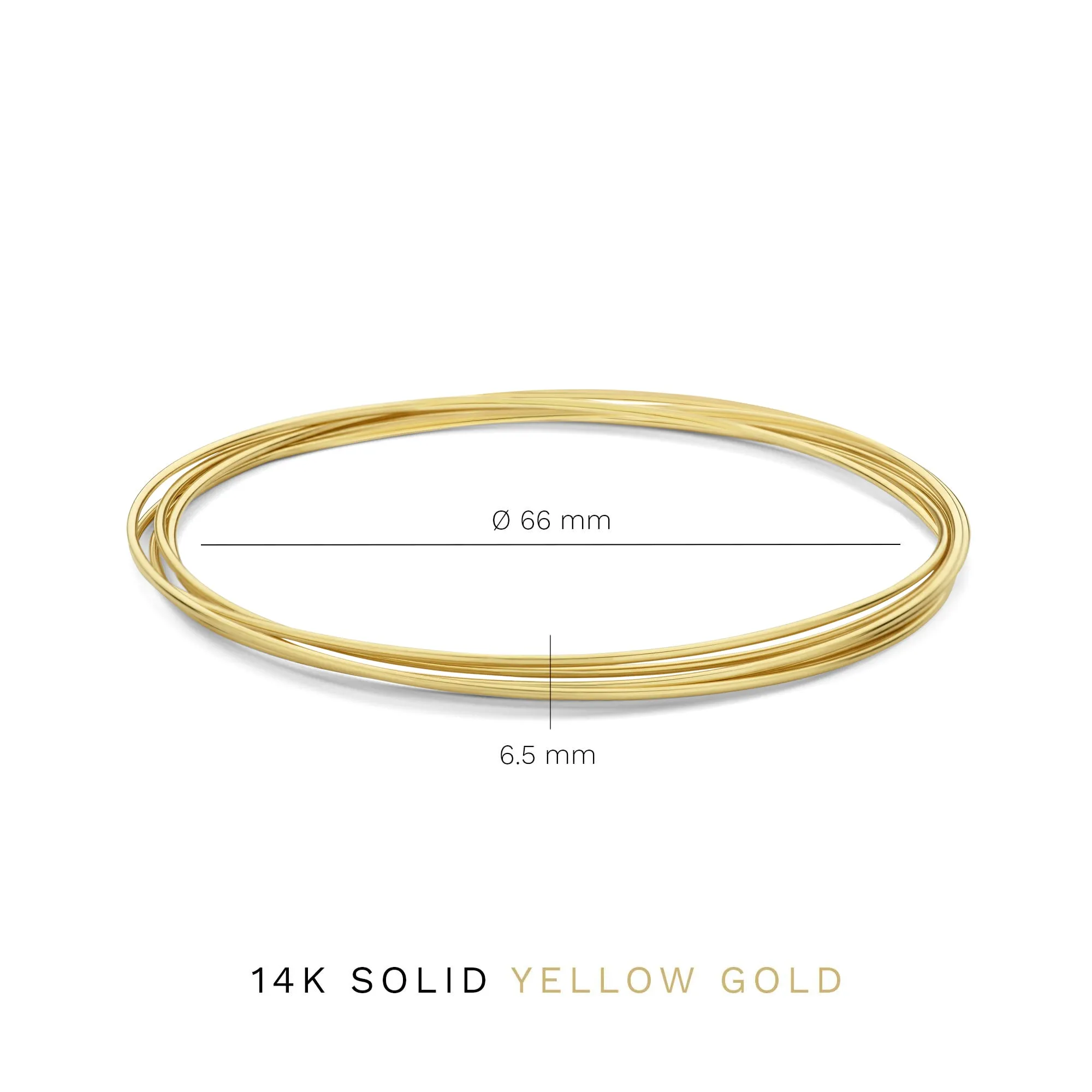 Cour d'Honneur Adora 14 karat gold bangles with 5 bracelets
