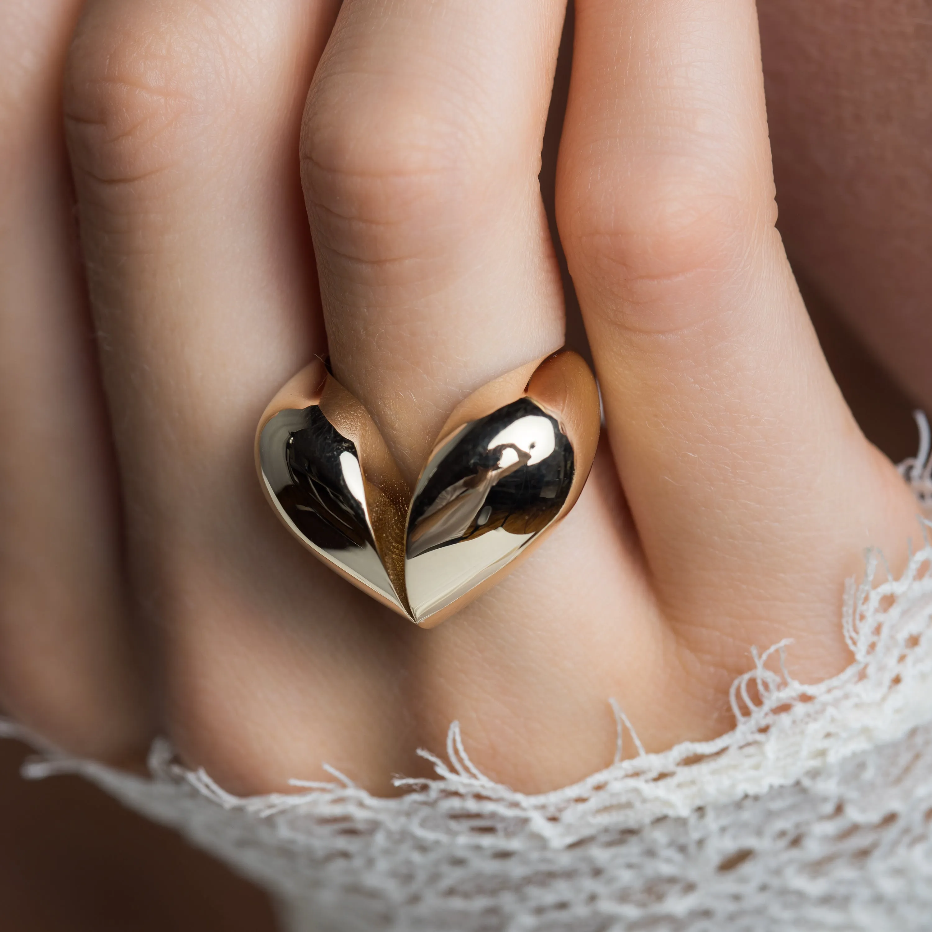 Cracked Open Heart Ring - In Stock