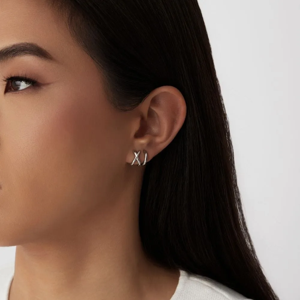 Criss Cross Hoop Earrings