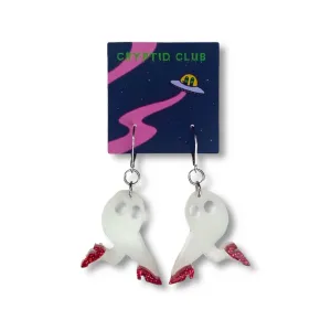 Cryptid Club Fresno Nightcrawler in Heels Dangle Earrings- GLOWS!