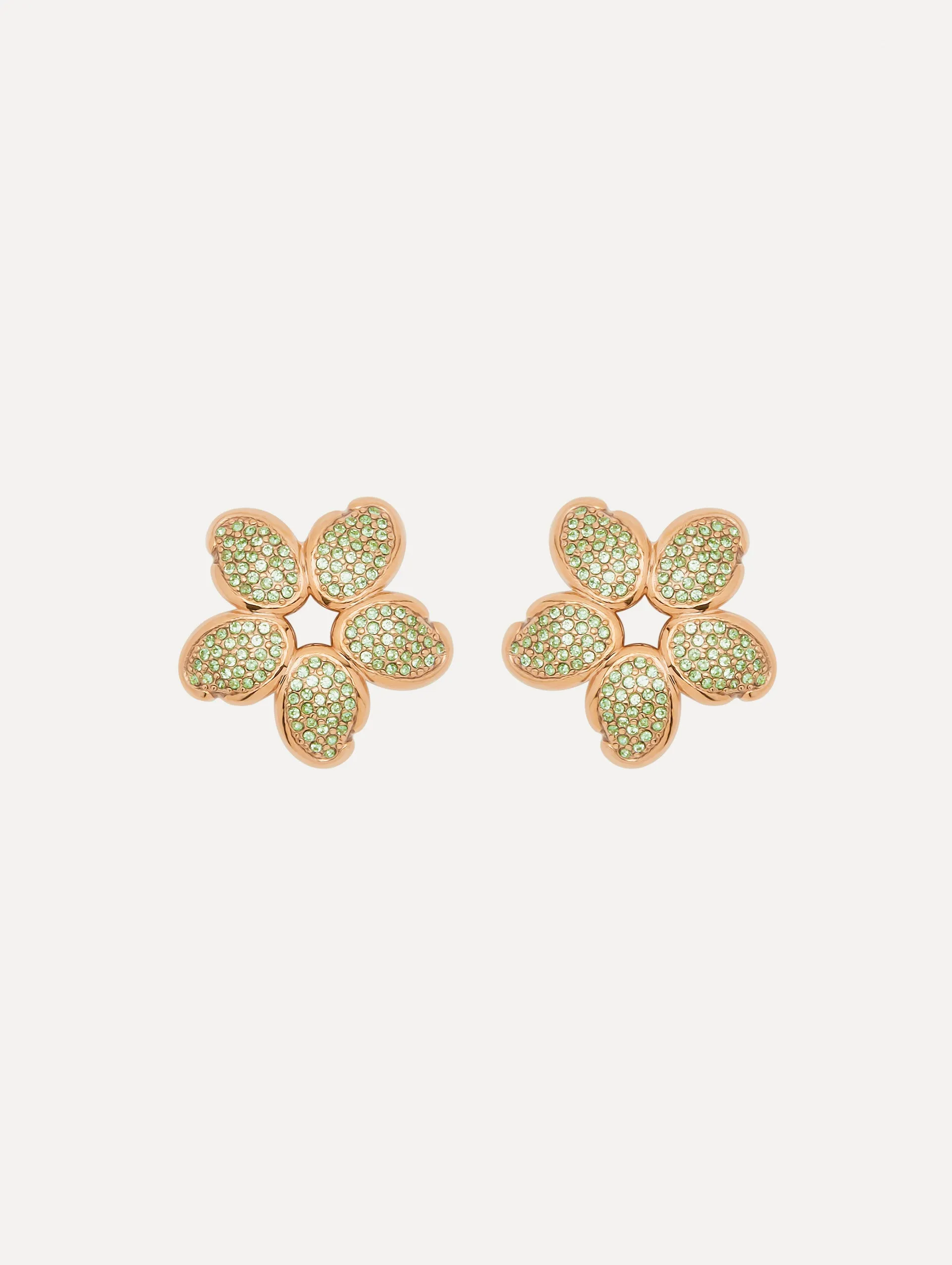 Crystal O Flower Earrings
