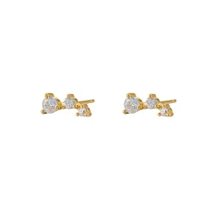 CZ Stone Stud Earrings