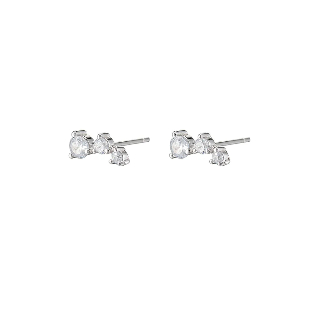 CZ Stone Stud Earrings