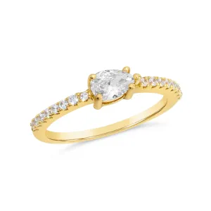 Dainty Pear Shape Ring