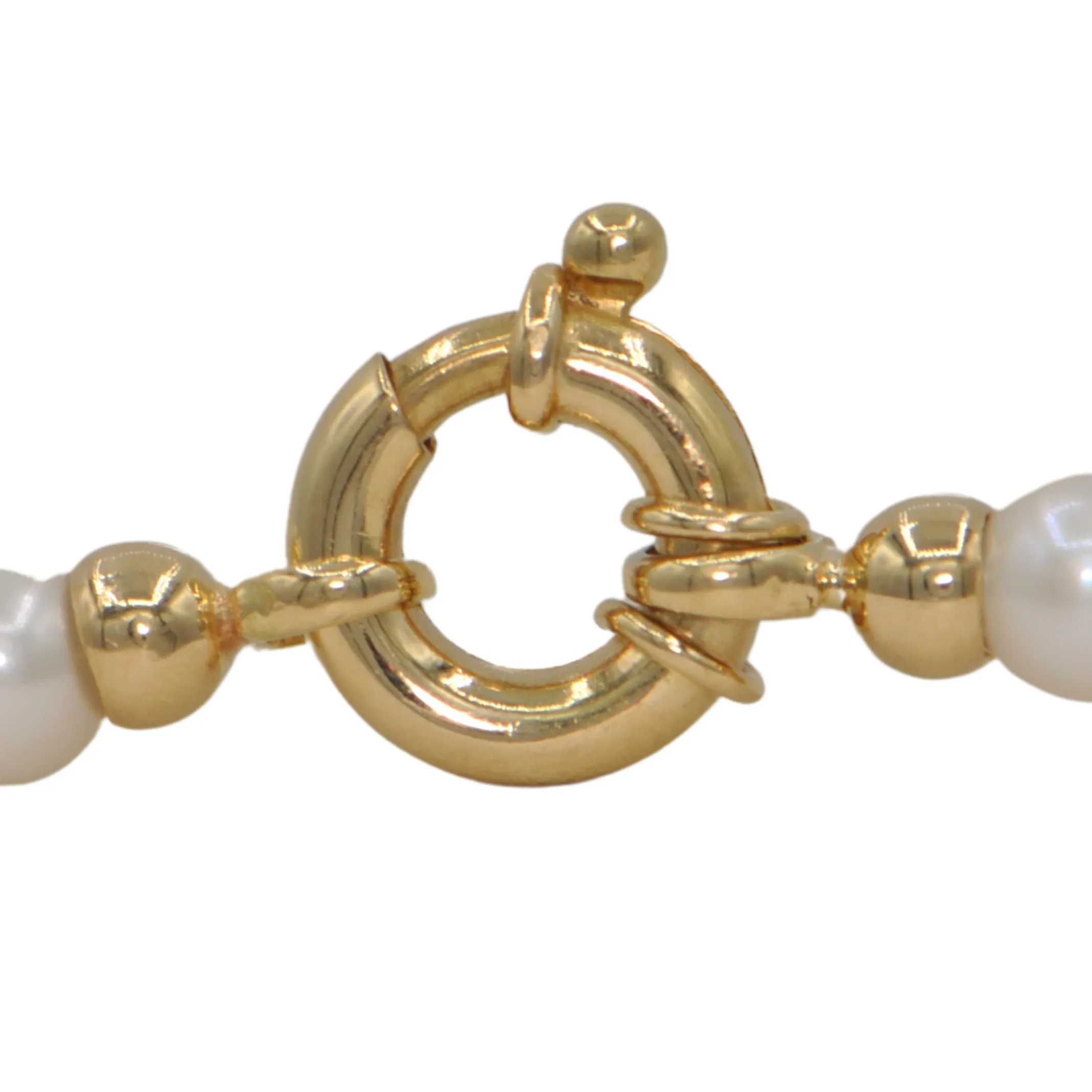 Daisy Exclusive 19" 7.5-8.0mm Single Strand Japanese Cultured Pearl Necklace with 18k Gold Spring Ring Clasp