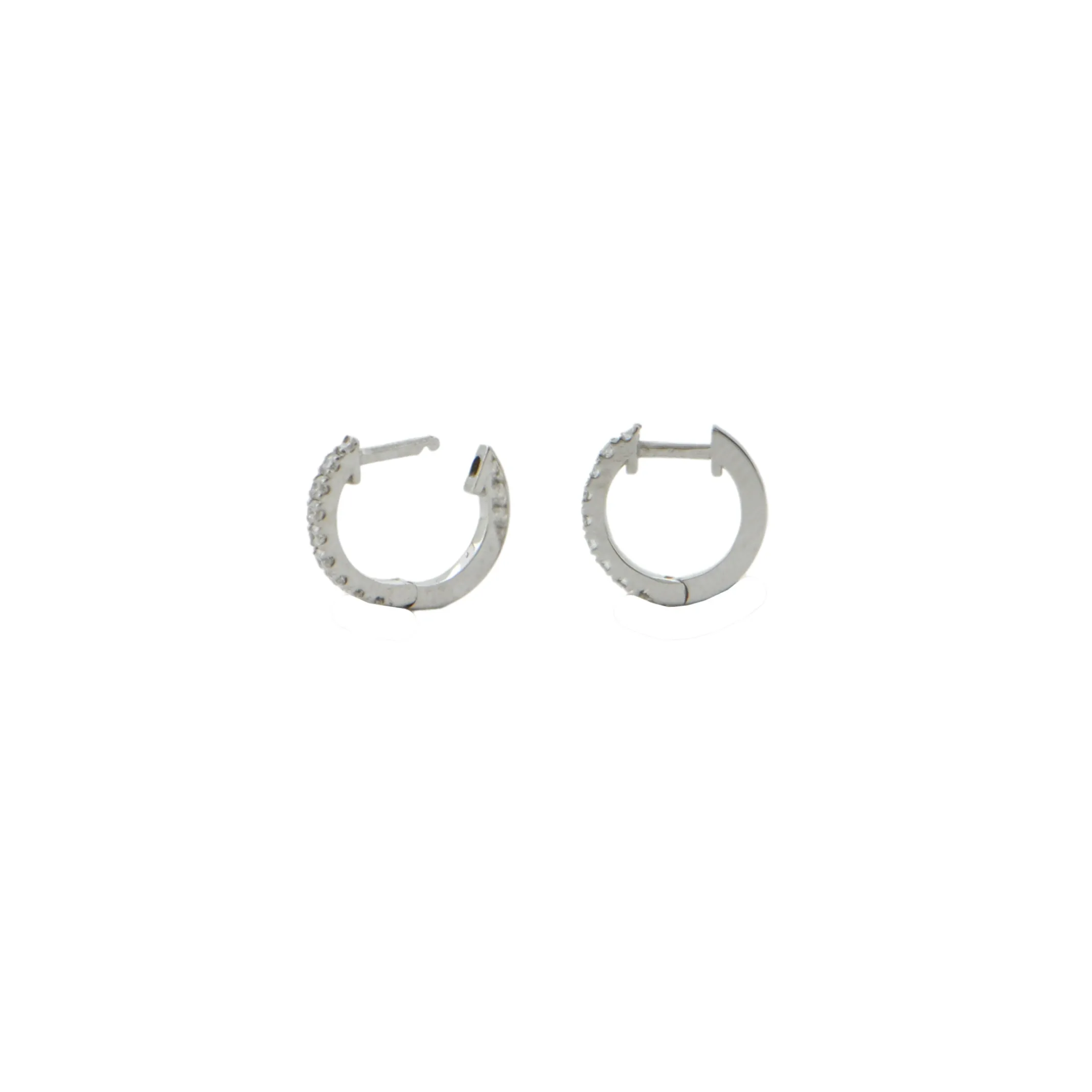 Daisy Exclusive Diamond 18K Gold Round Huggie Hoop Earrings