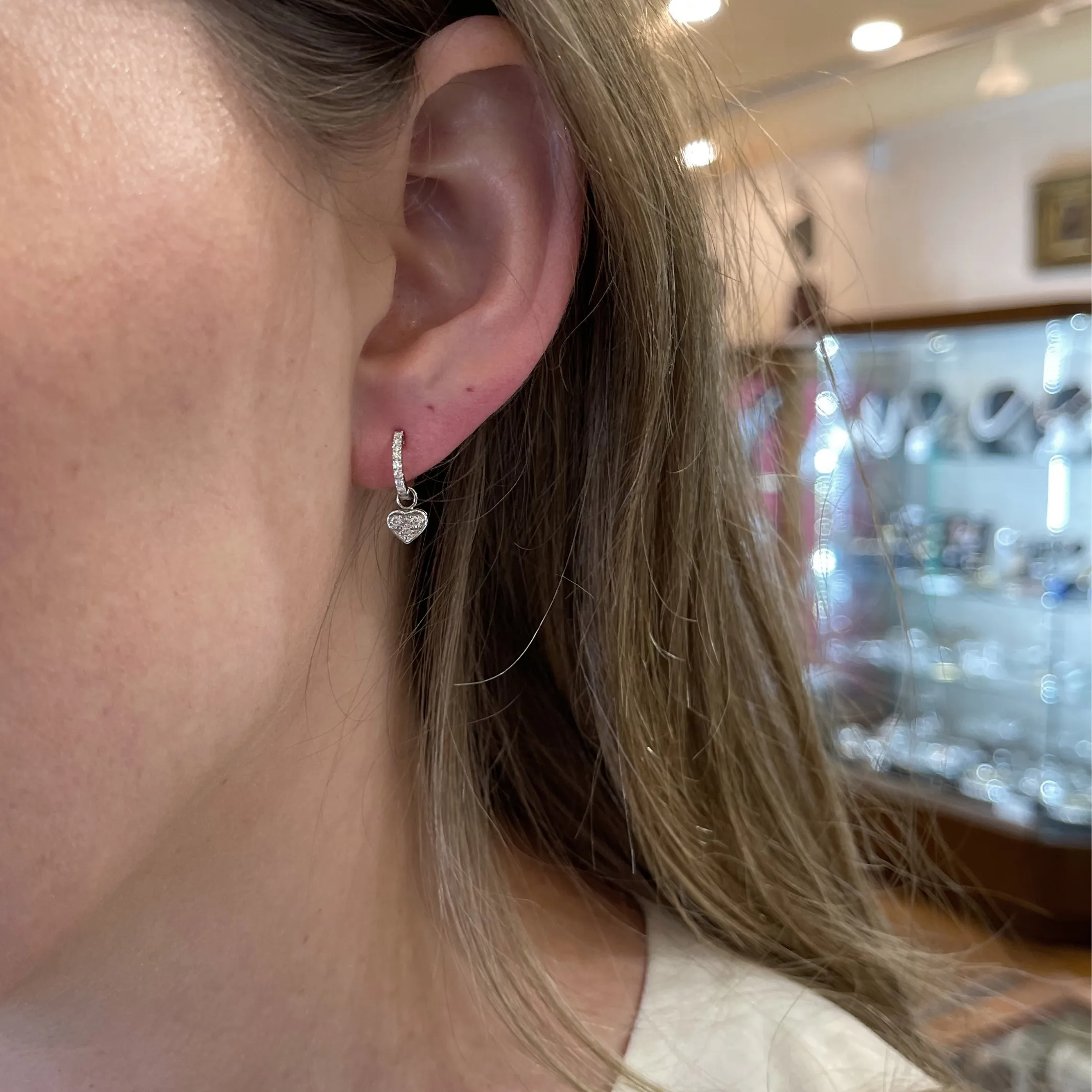 Daisy Exclusive Diamond 18K Gold Round Huggie Hoop Earrings