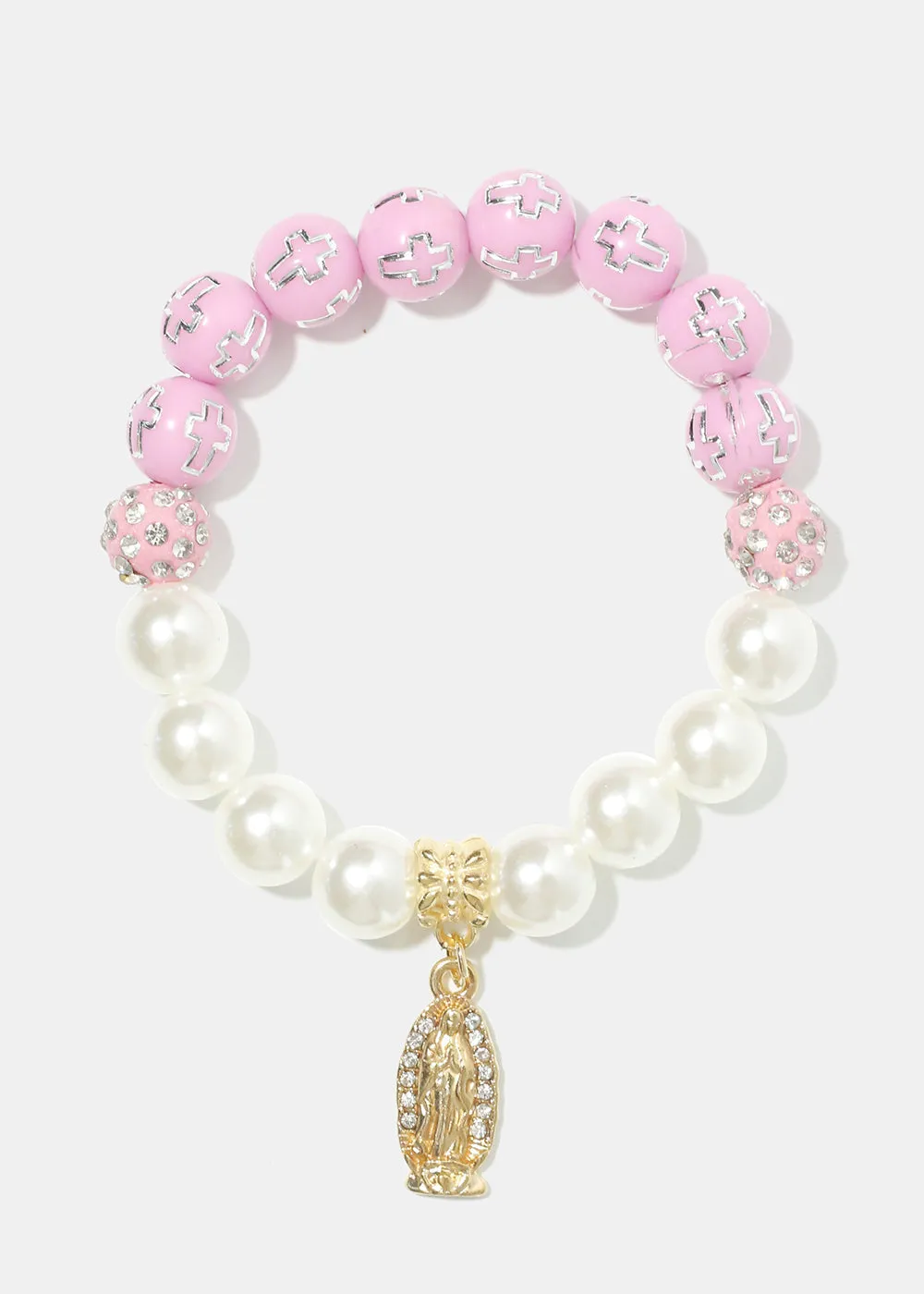 Dangle Rosary Bracelet with Beads