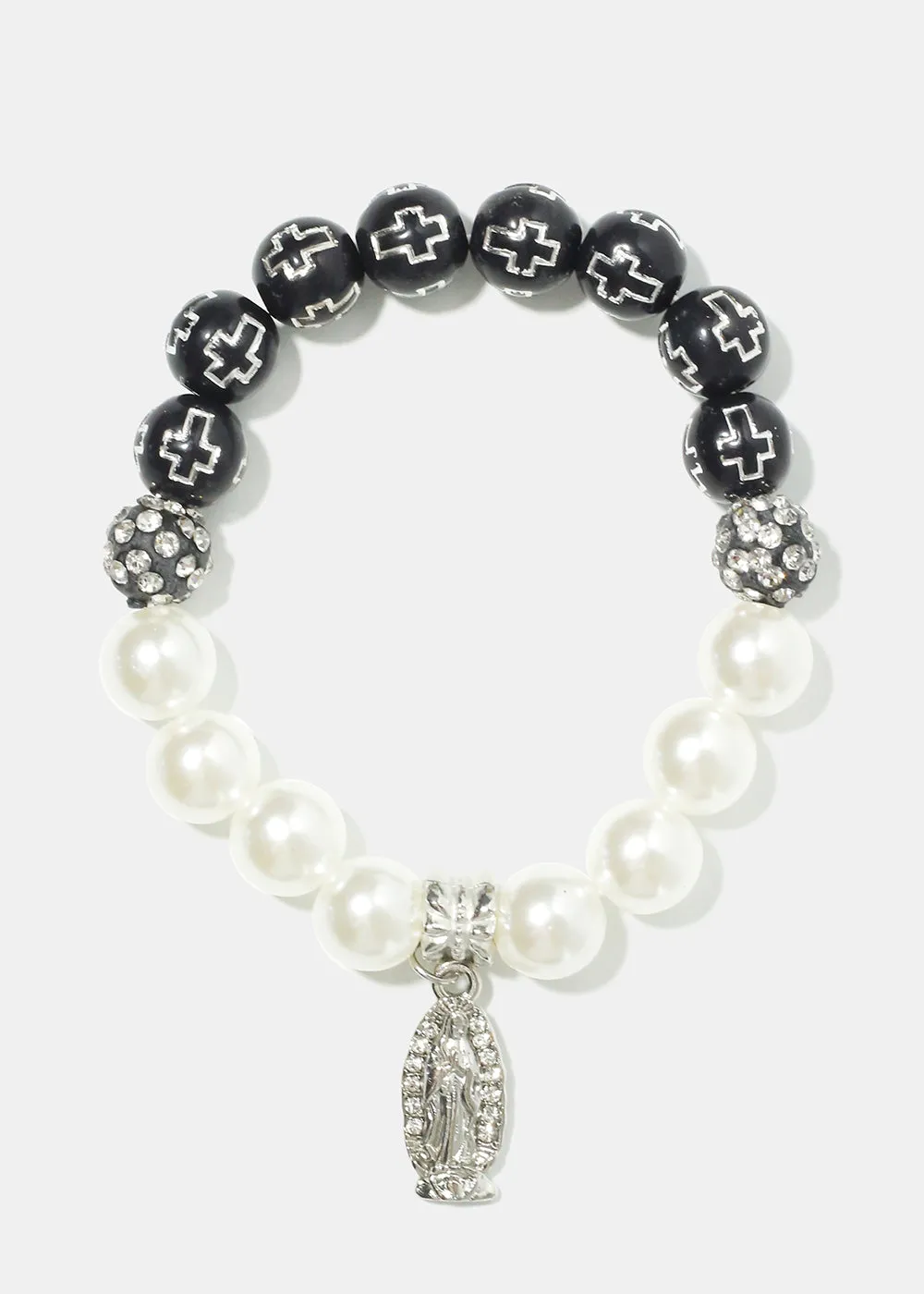 Dangle Rosary Bracelet with Beads