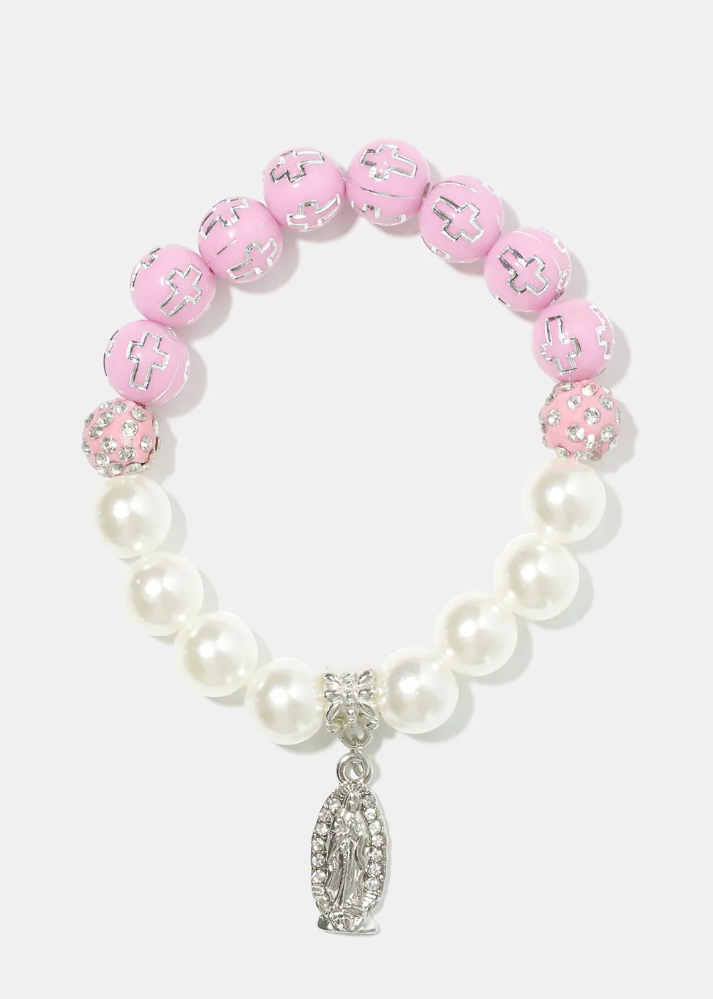 Dangle Rosary Bracelet with Beads
