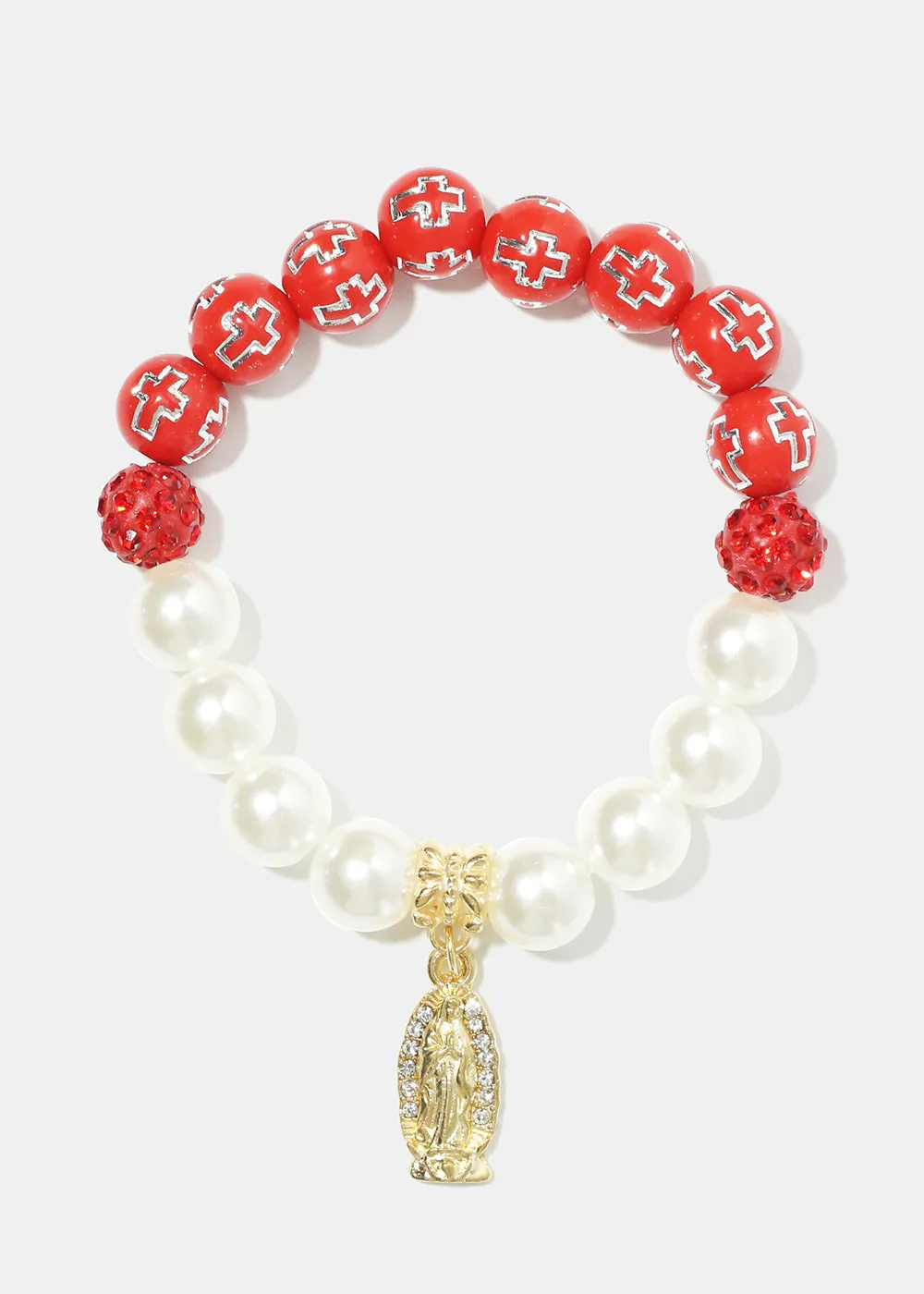 Dangle Rosary Bracelet with Beads