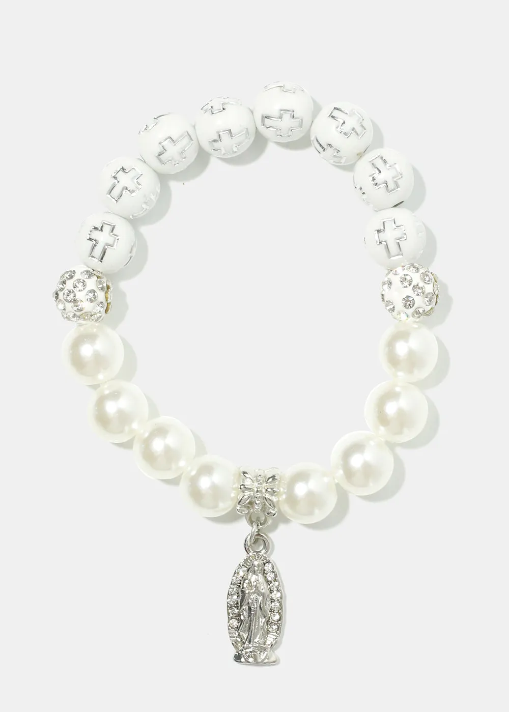 Dangle Rosary Bracelet with Beads