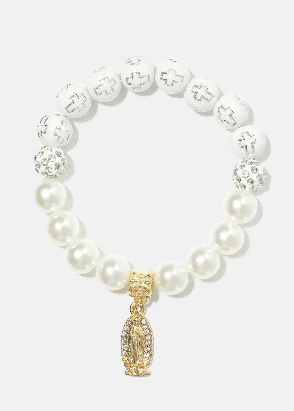 Dangle Rosary Bracelet with Beads