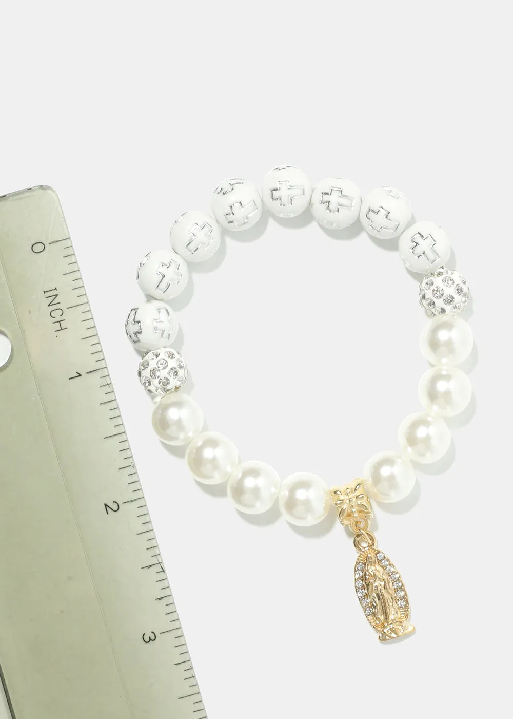 Dangle Rosary Bracelet with Beads