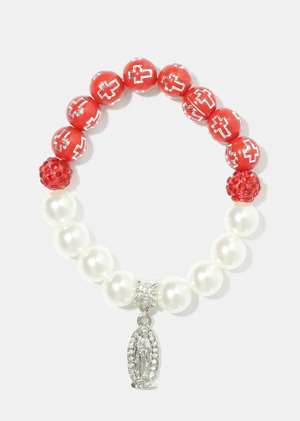 Dangle Rosary Bracelet with Beads