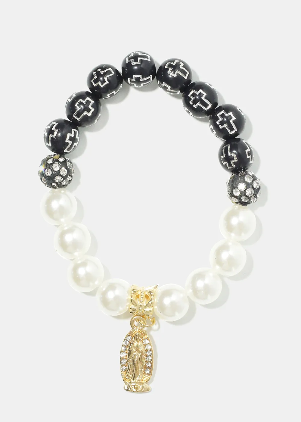 Dangle Rosary Bracelet with Beads