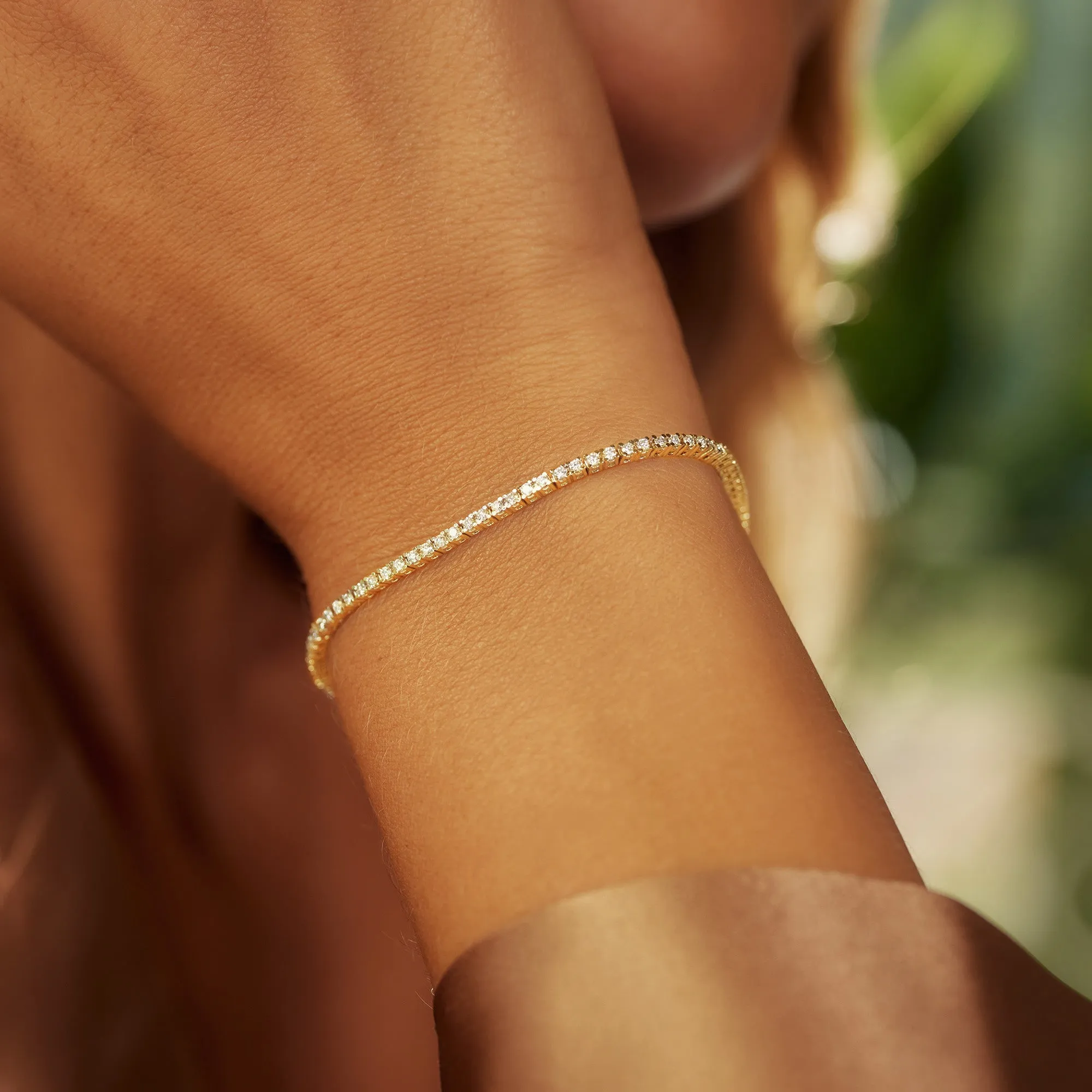 De la Paix Madeline 14 karat gold tennis bracelet with diamond 1.08 ct