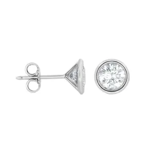 Diamond Bezel Set Stud Earrings