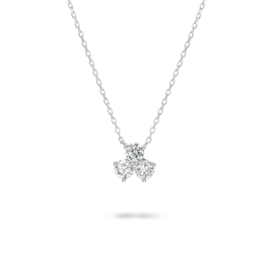 Diamond Cluster Pendant White Gold