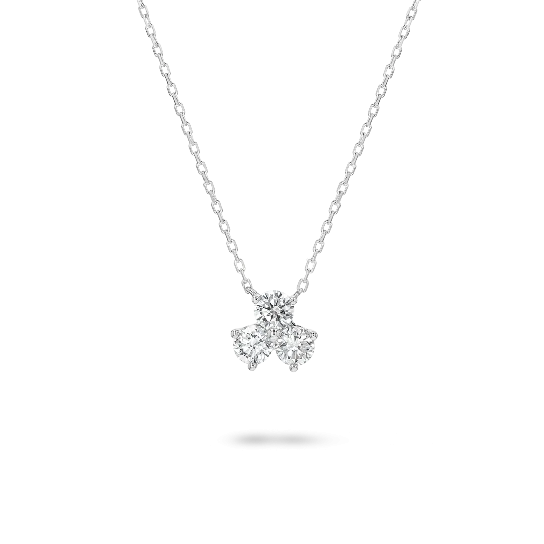 Diamond Cluster Pendant White Gold
