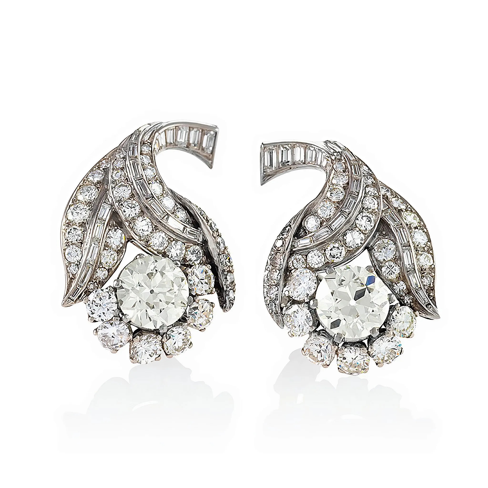 Diamond Flower Earrings
