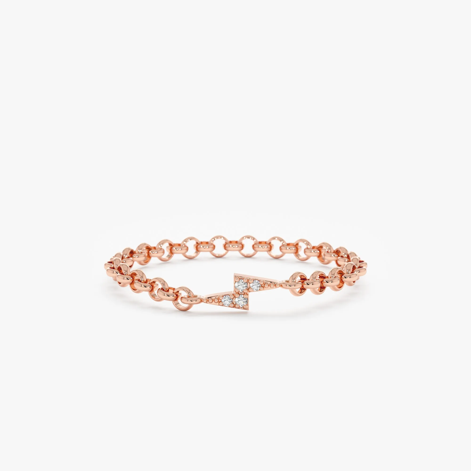 Diamond Lightning Bolt Chain Ring, Electra