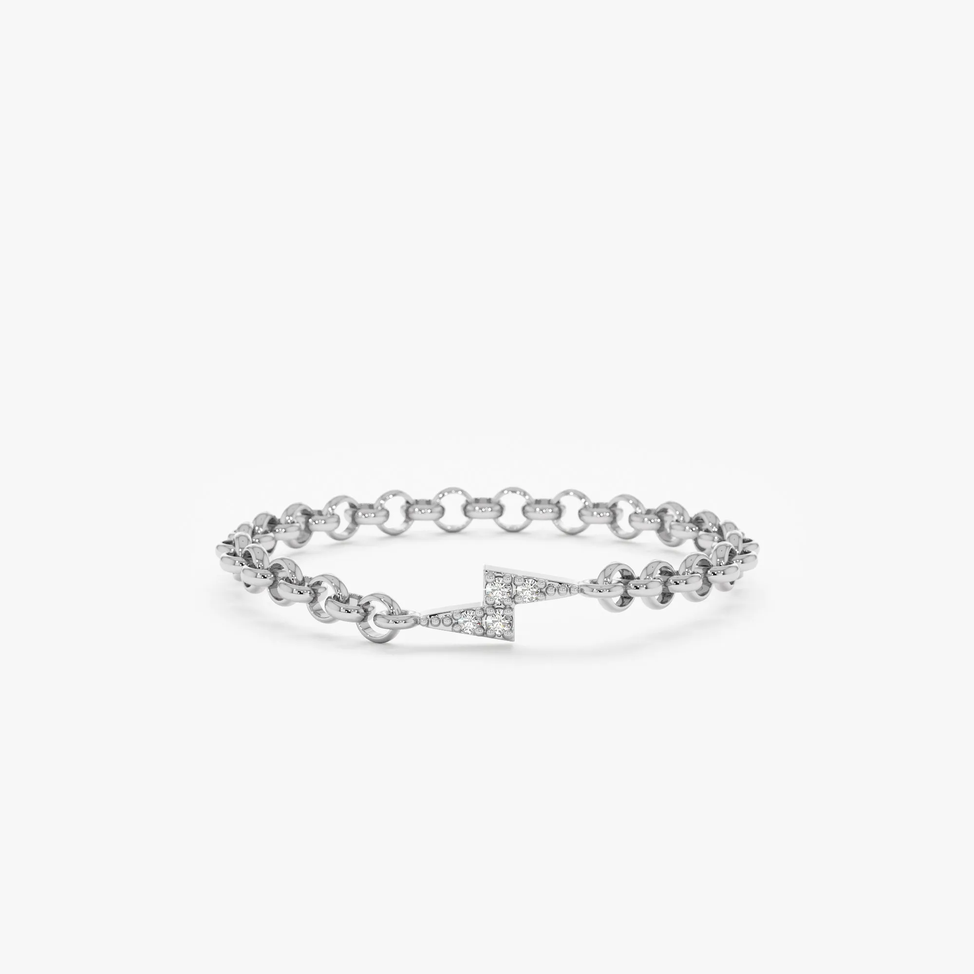 Diamond Lightning Bolt Chain Ring, Electra