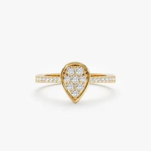 Diamond Teardrop Engagement Ring, Alexandria