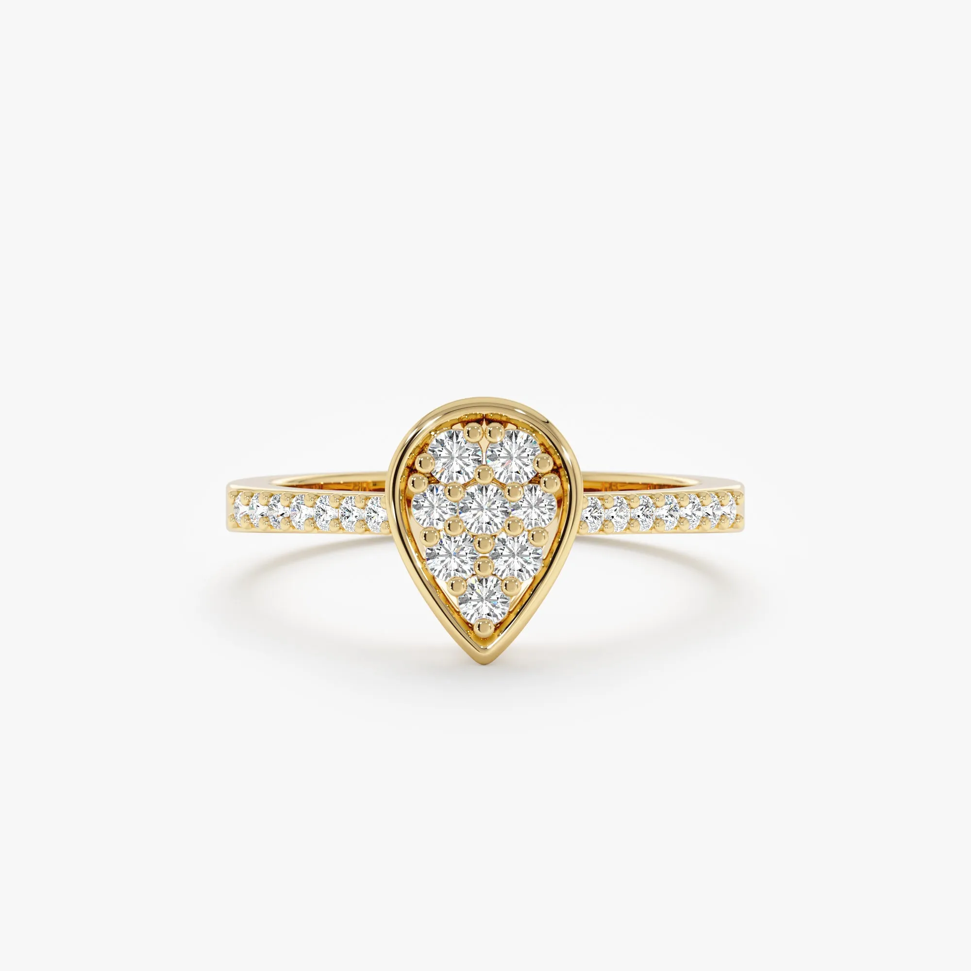 Diamond Teardrop Engagement Ring, Alexandria